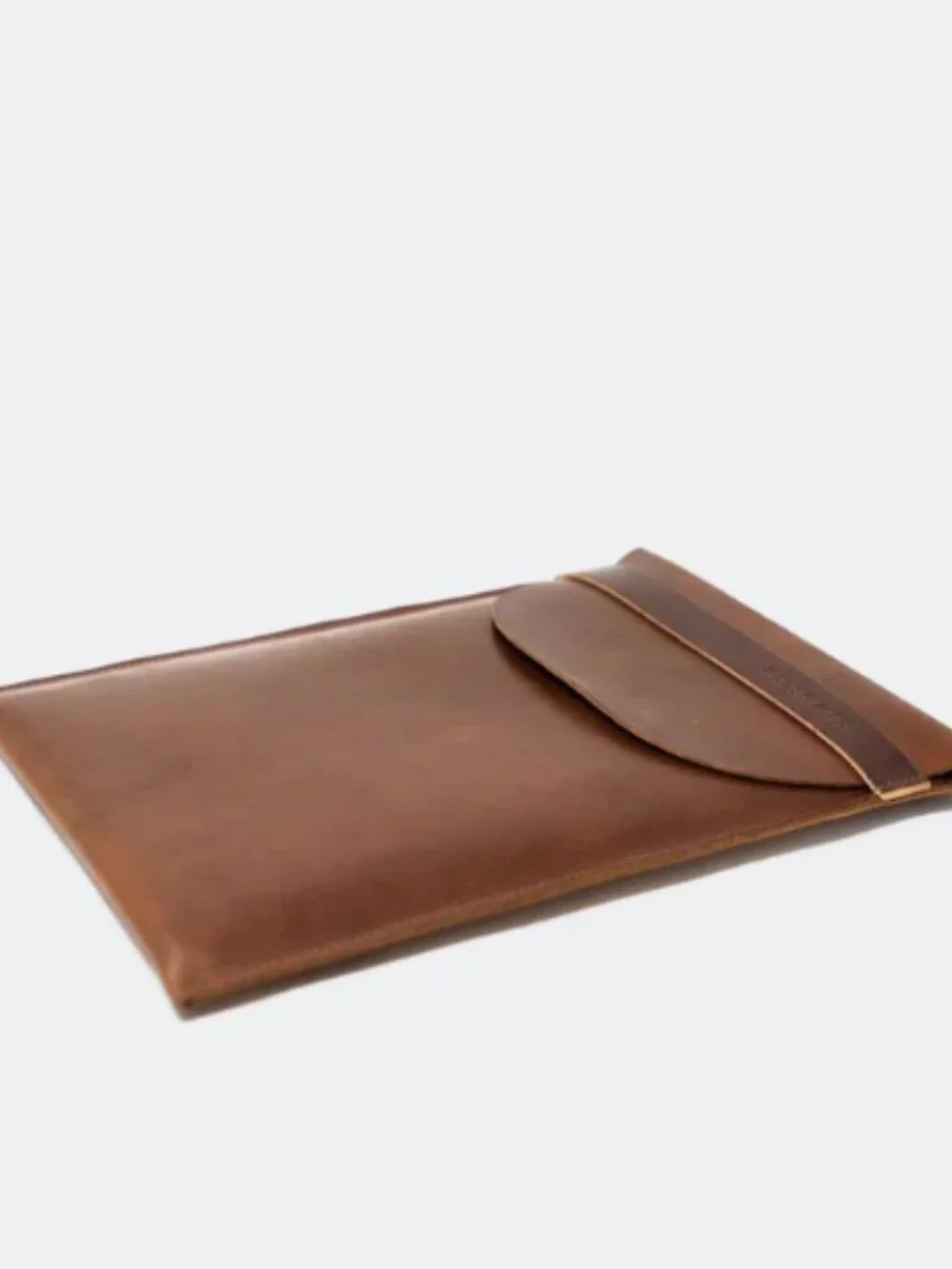 Brown Leather Laptop Sleeve - Welsh Mountain Brand